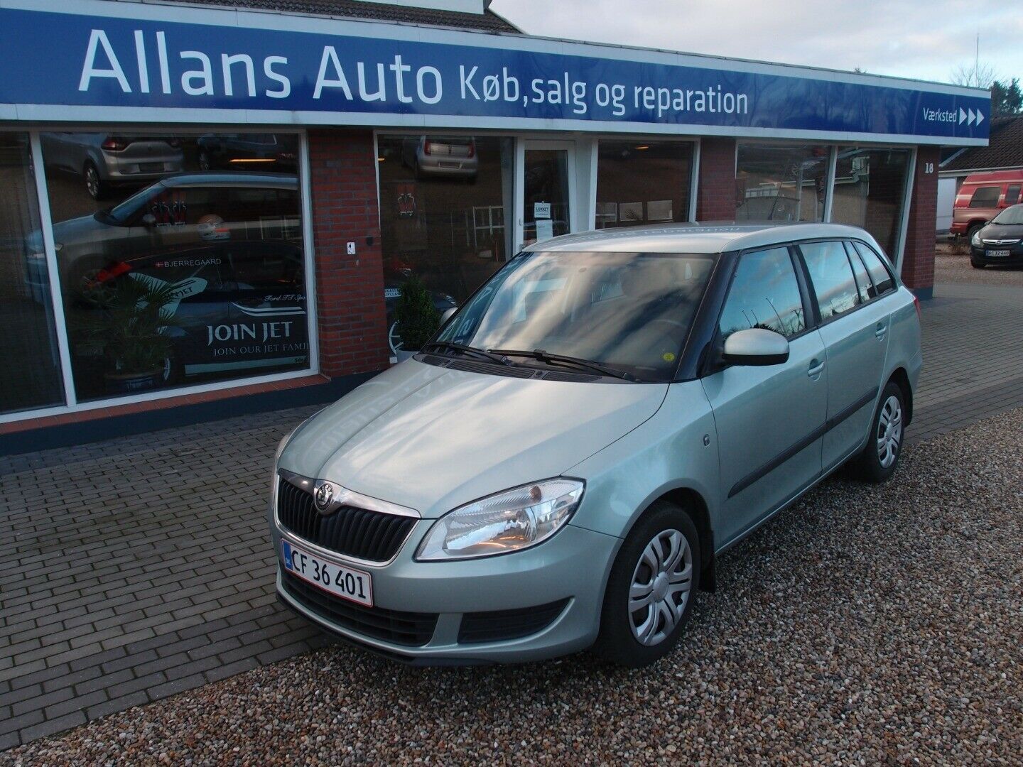 Grøn Skoda Fabia fra 2010