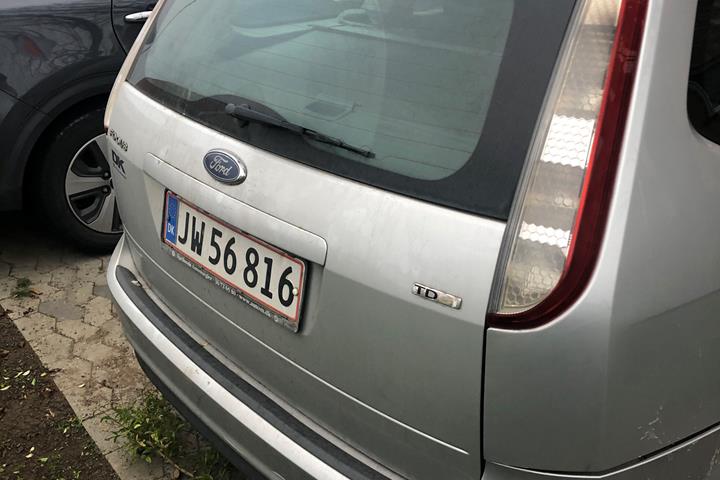 Sølv Ford Focus fra 2008