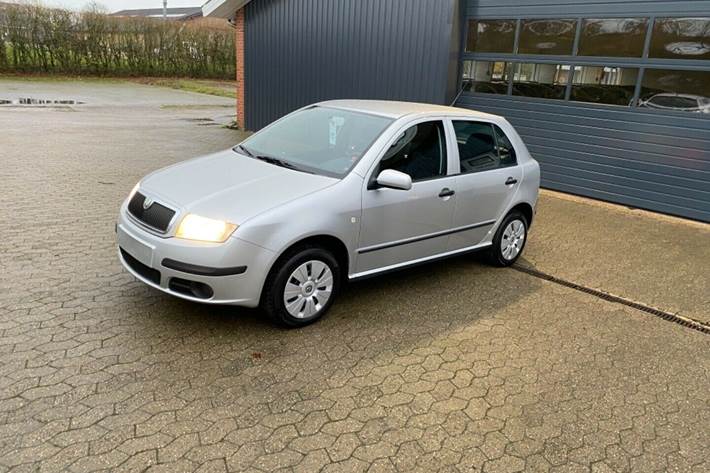 Grå Skoda Fabia fra 2005