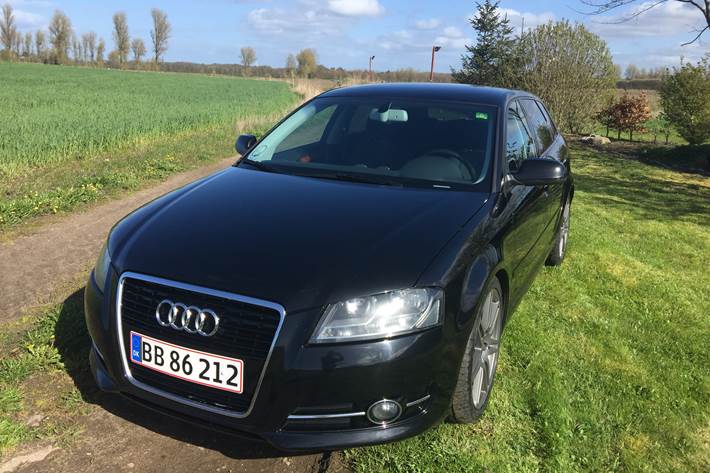 Sort Audi A3 fra 2010