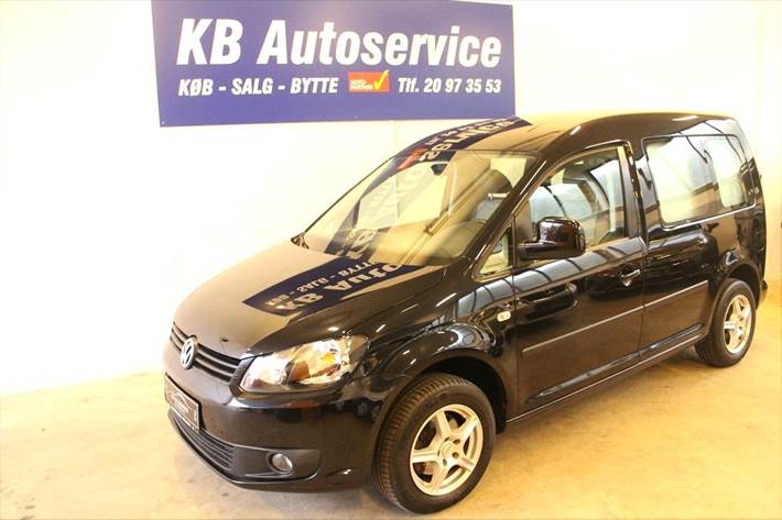 Sort VW Caddy fra 2011