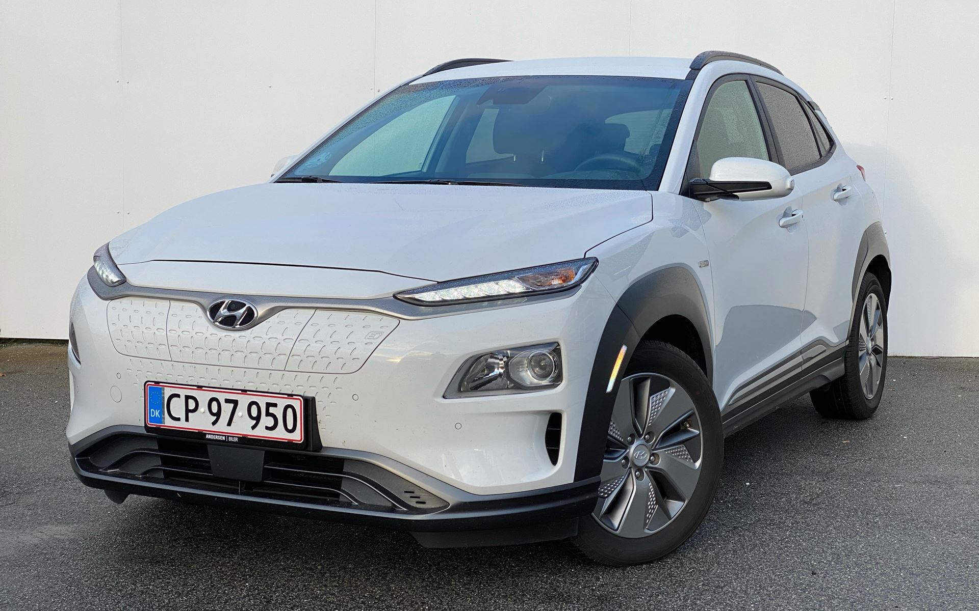 Hvid Hyundai Kona fra 2020