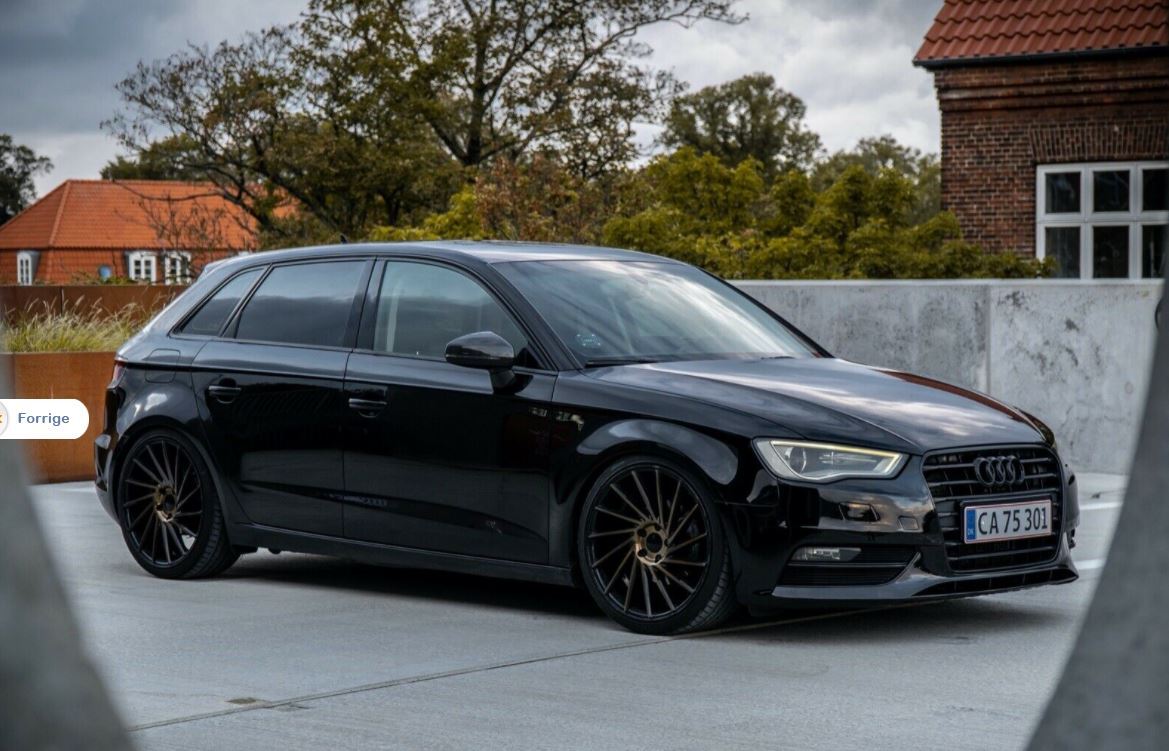 Sort Audi A3 Sportback fra 2014