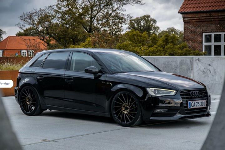 Sort Audi A3 Sportback fra 2014