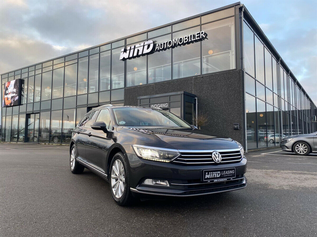 Grå VW Passat fra 2018
