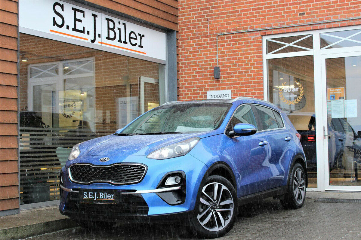 Blå Kia Sportage fra 2019