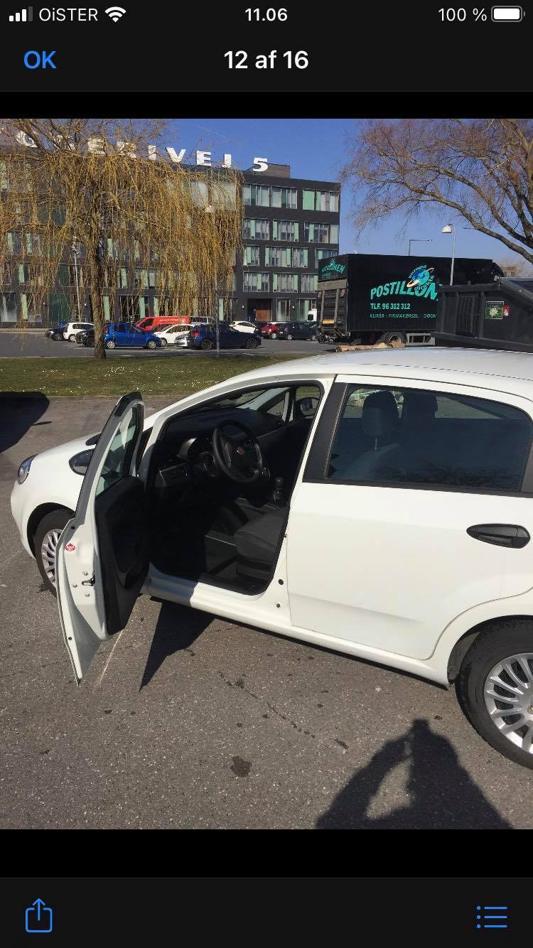 Hvid Fiat Punto fra 2012