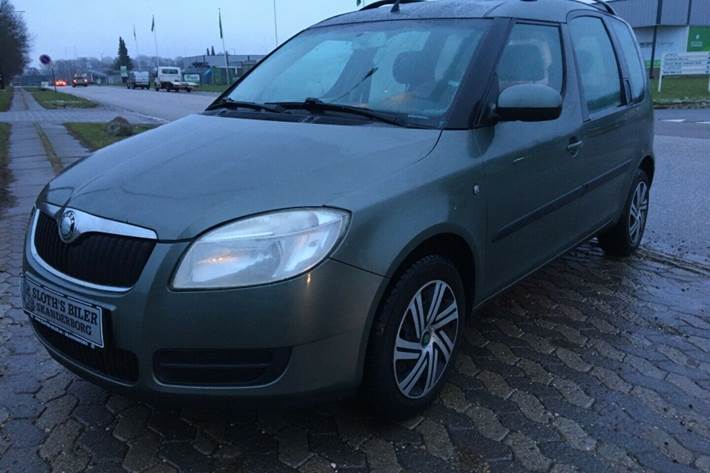 Grøn Skoda Roomster fra 2007