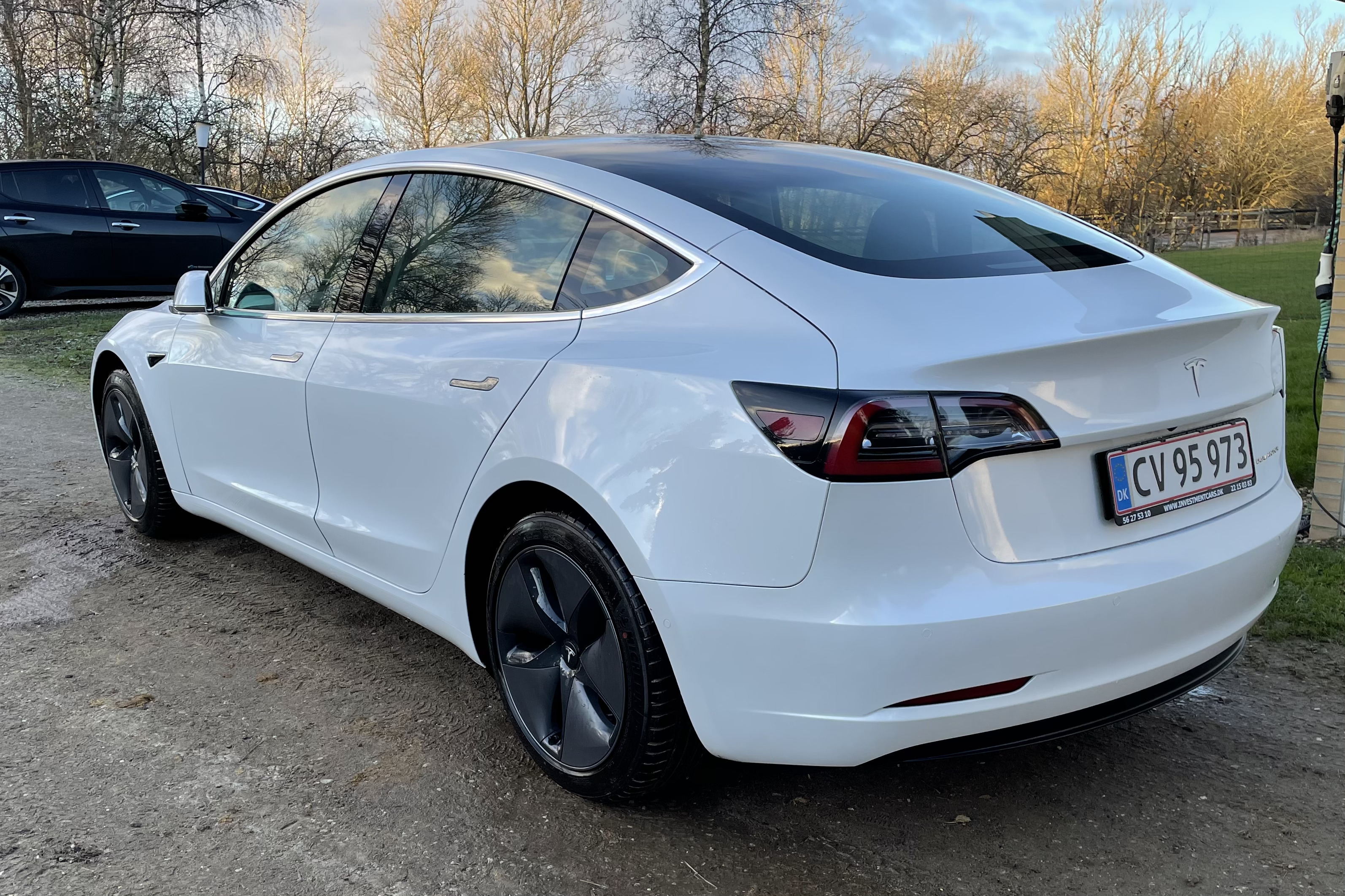 Hvid Tesla Model 3 fra 2020