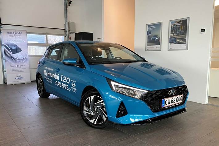 Turquoise Hyundai i20 fra 2021