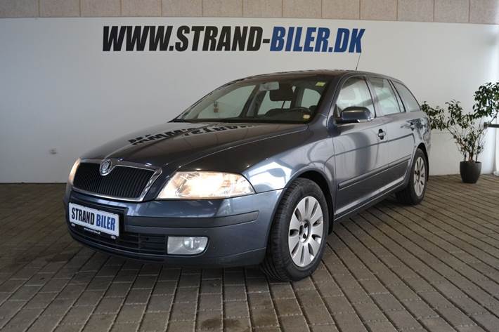 Grå Skoda Octavia fra 2009