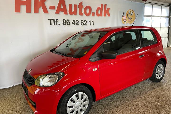 Rød Skoda Citigo fra 2012