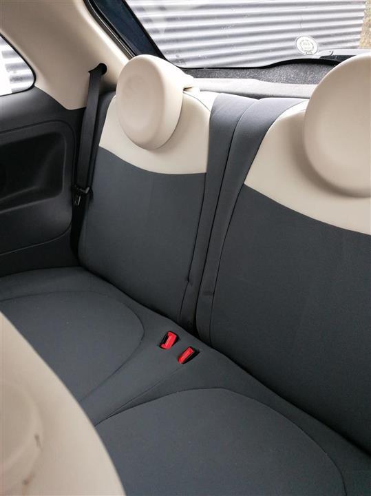Blå Fiat 500 fra 2008