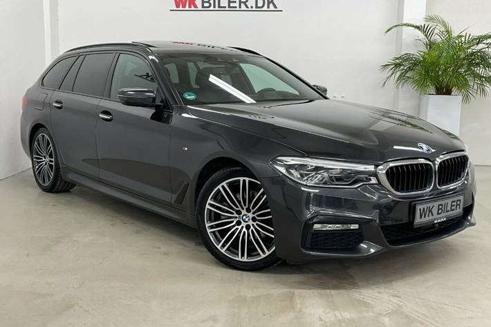 Grå BMW 520d fra 2018