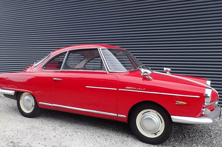 Rød NSU Sport Prinz fra 1960