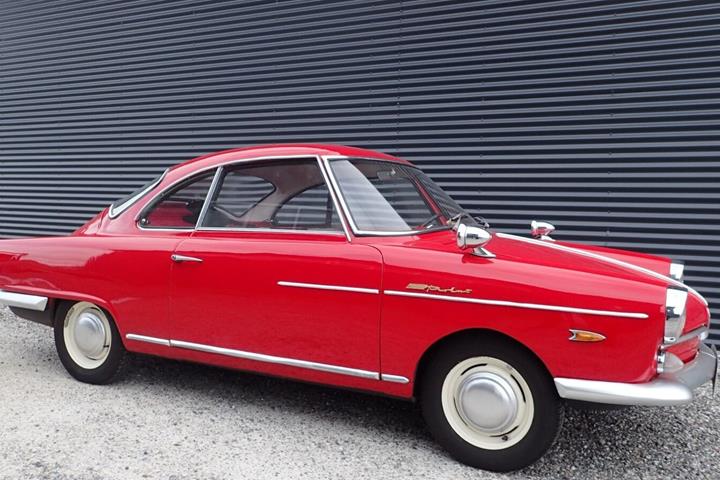Rød NSU Sport Prinz fra 1960