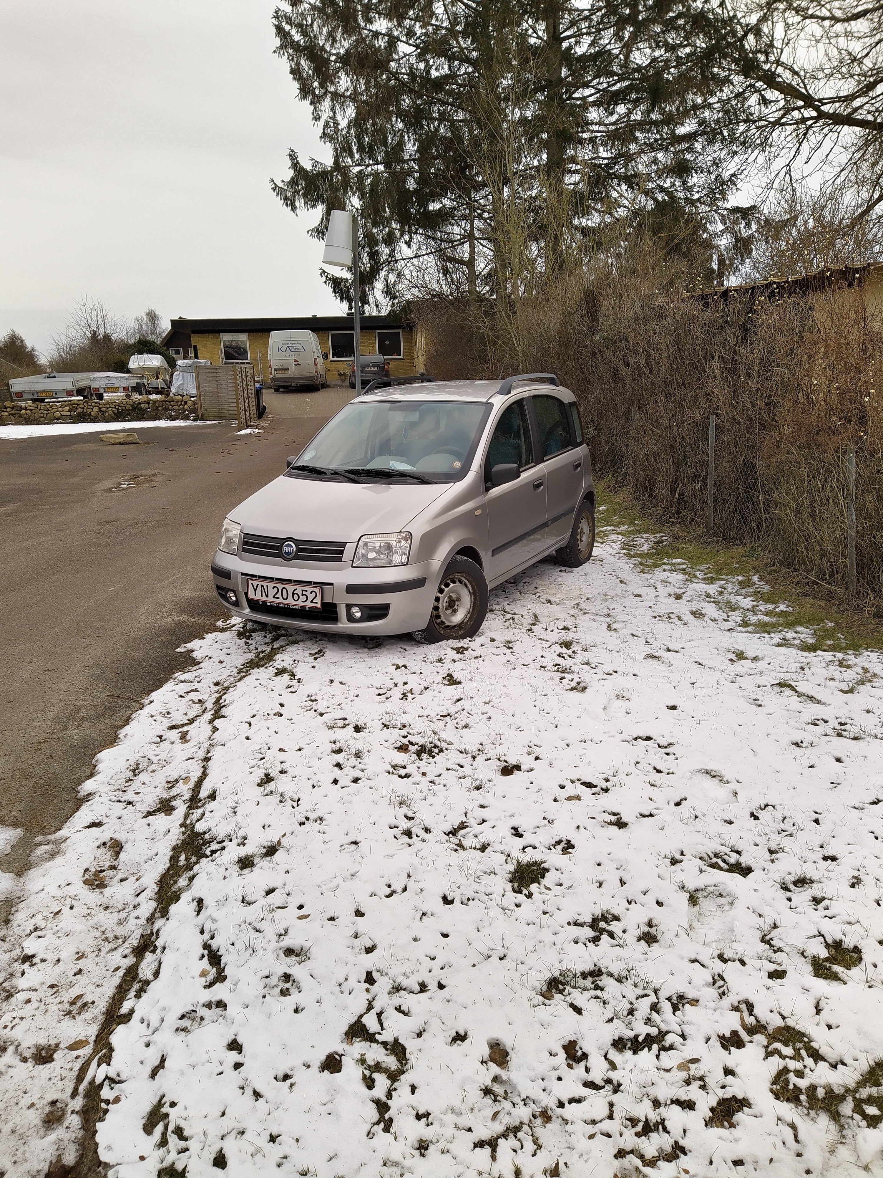 Sølv Fiat Panda fra 2003