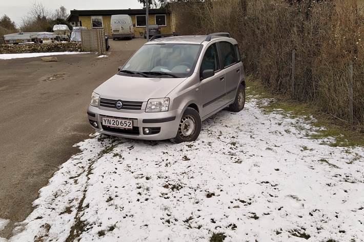 Sølv Fiat Panda fra 2003