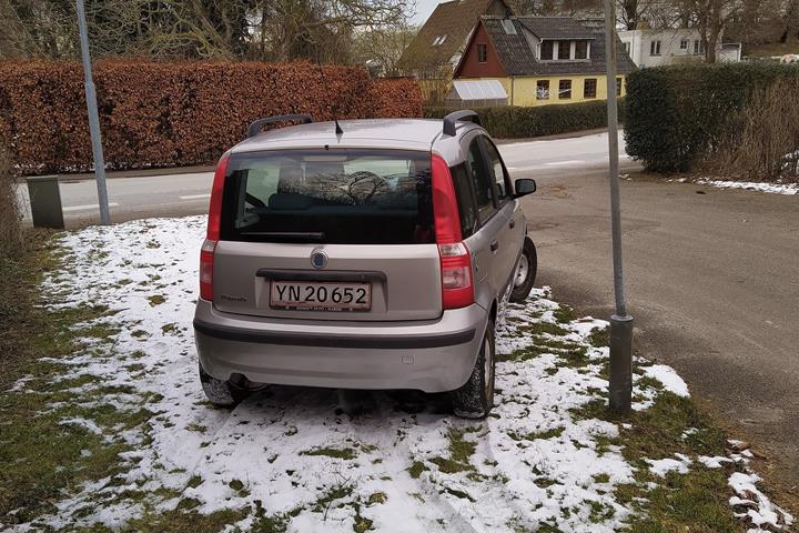 Sølv Fiat Panda fra 2003