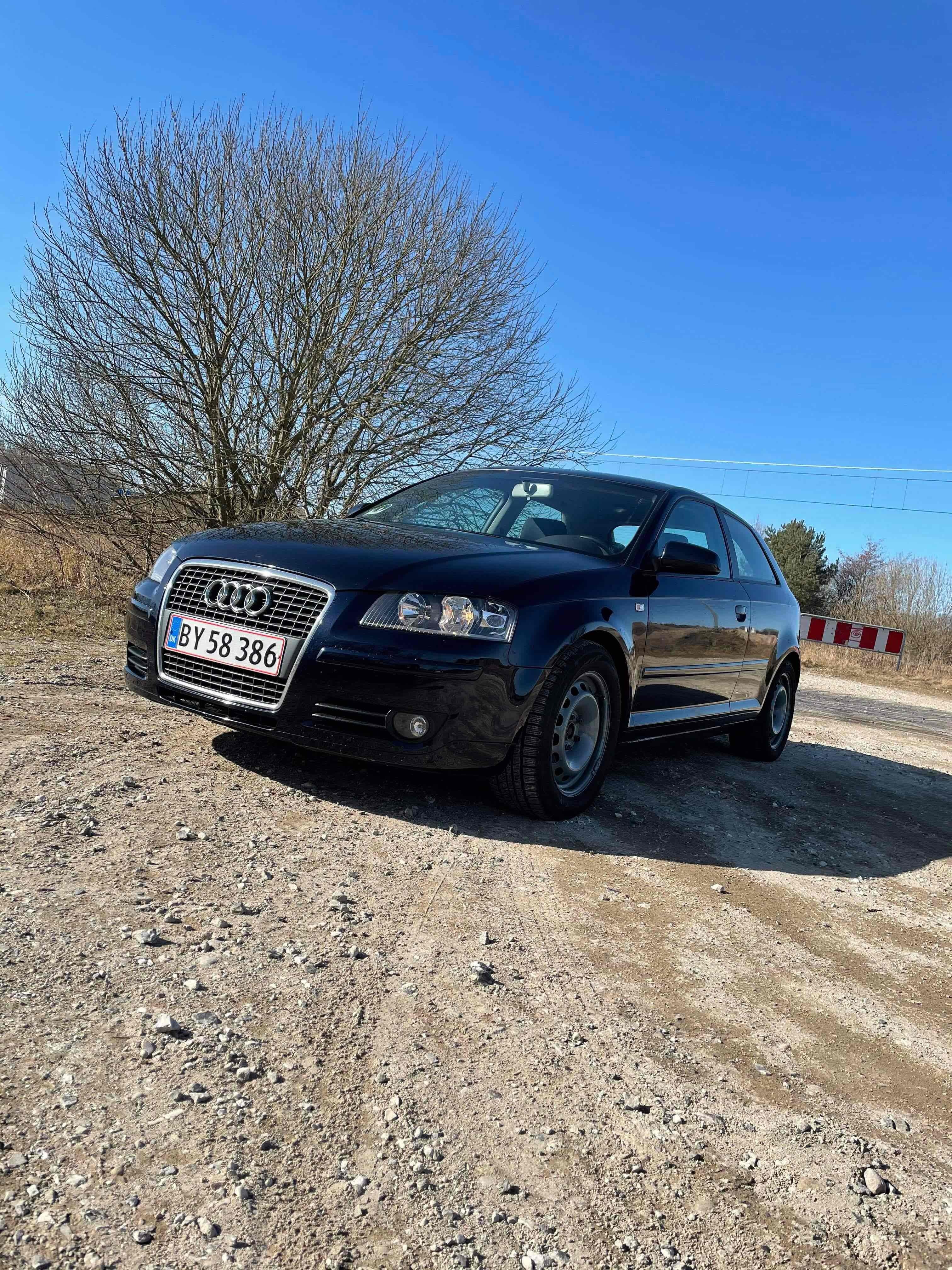 Blå Audi A3 fra 2007