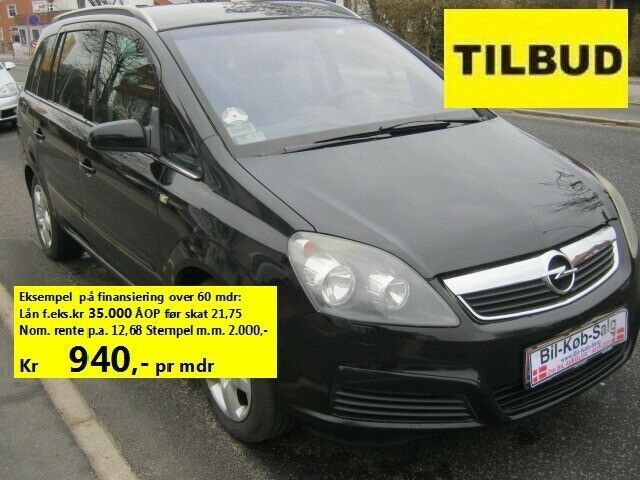 Grå Opel Zafira fra 2007