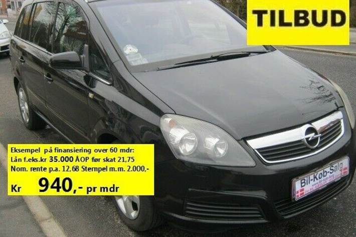 Grå Opel Zafira fra 2007