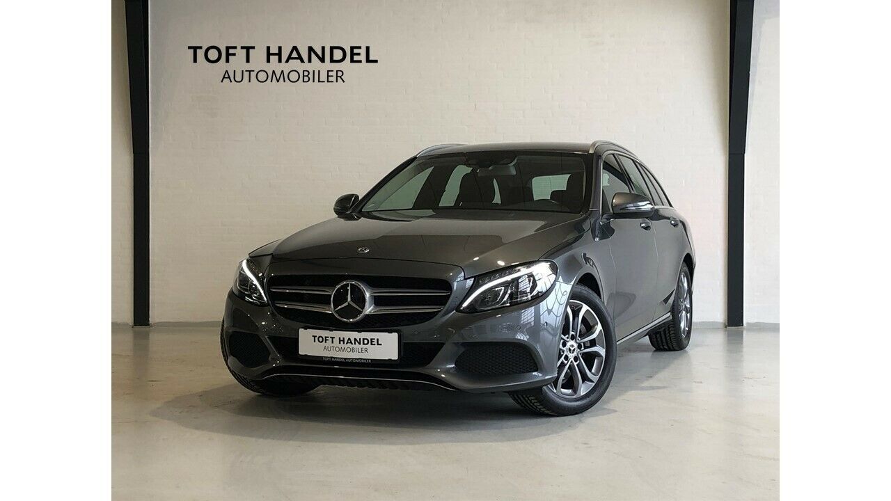 Grå Mercedes C220 d fra 2018