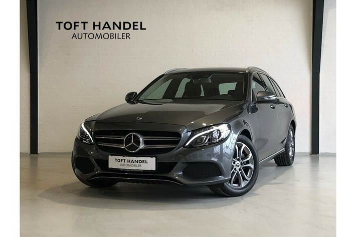 Grå Mercedes C220 d fra 2018