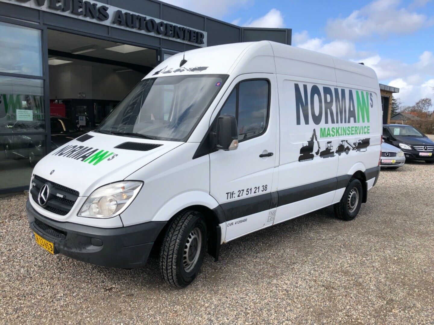 Hvid Mercedes Sprinter 318 fra 2009
