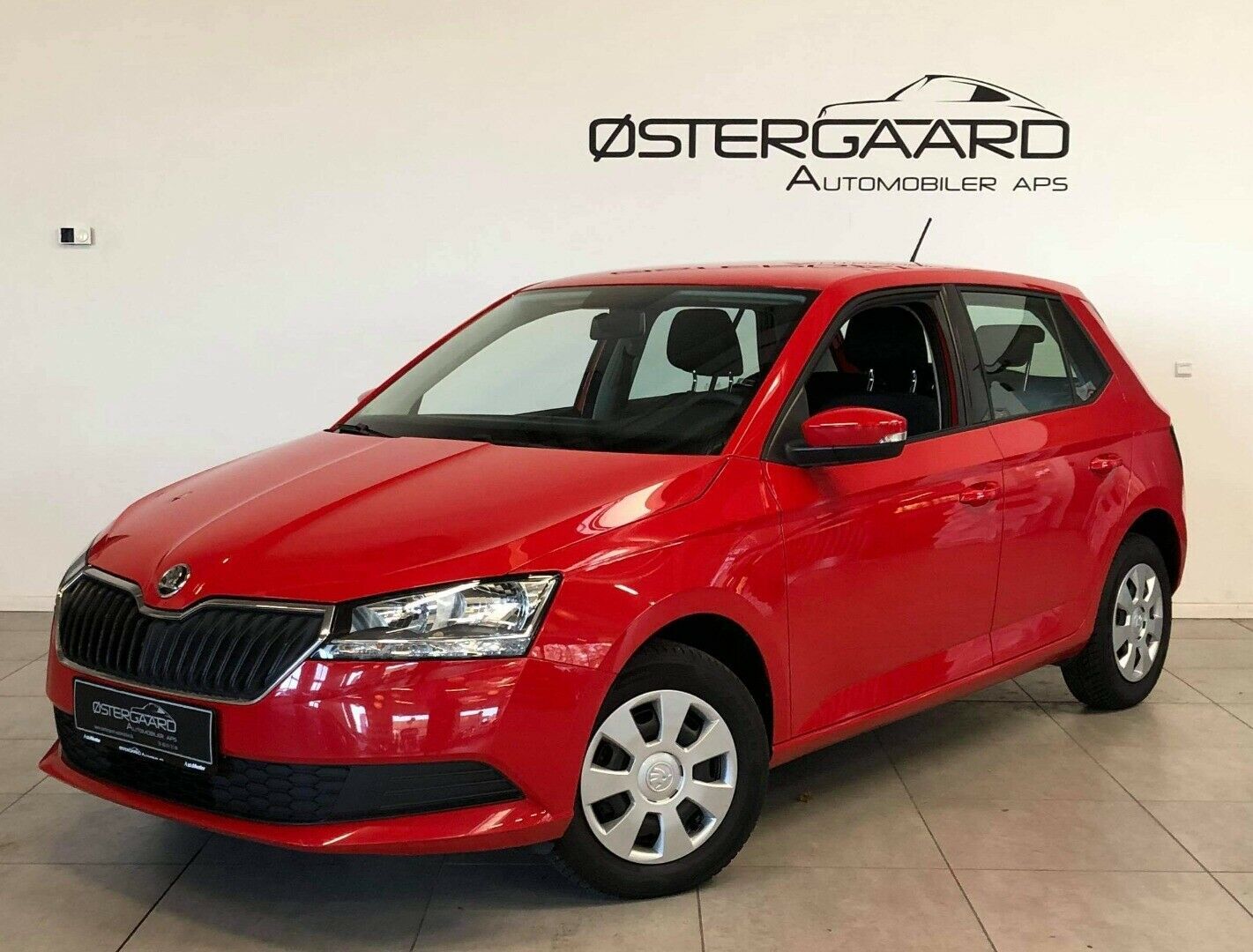 Rød Skoda Fabia fra 2019