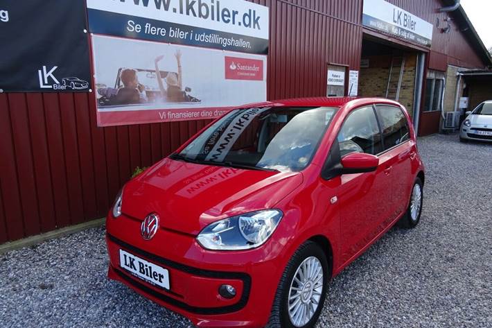 Rød VW UP! fra 2016