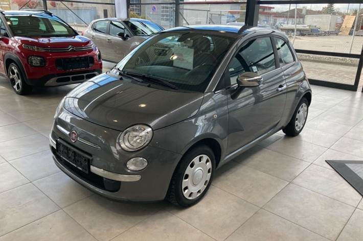 Grå Fiat 500 fra 2008