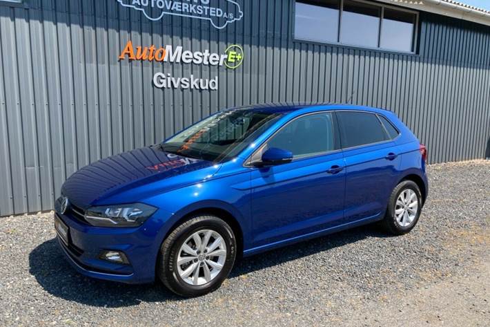 Blå VW Polo fra 2020