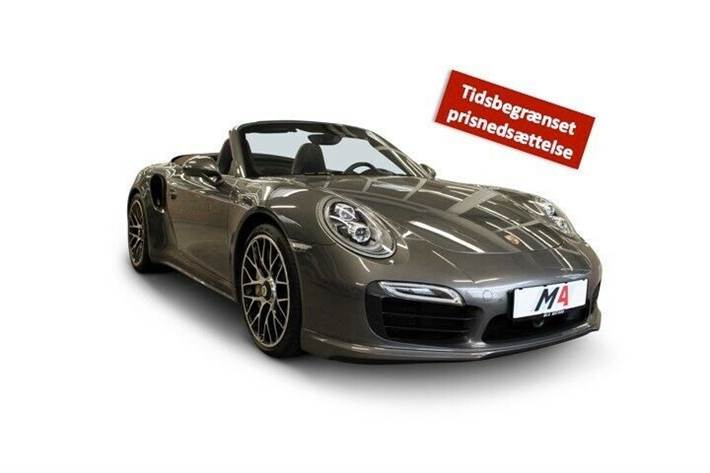 Grå Porsche 911 Turbo S fra 2015