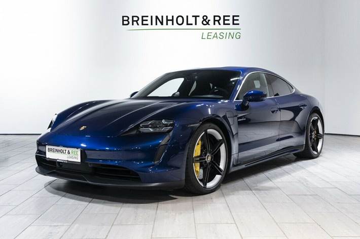 Blå Porsche Taycan 4S fra 2020