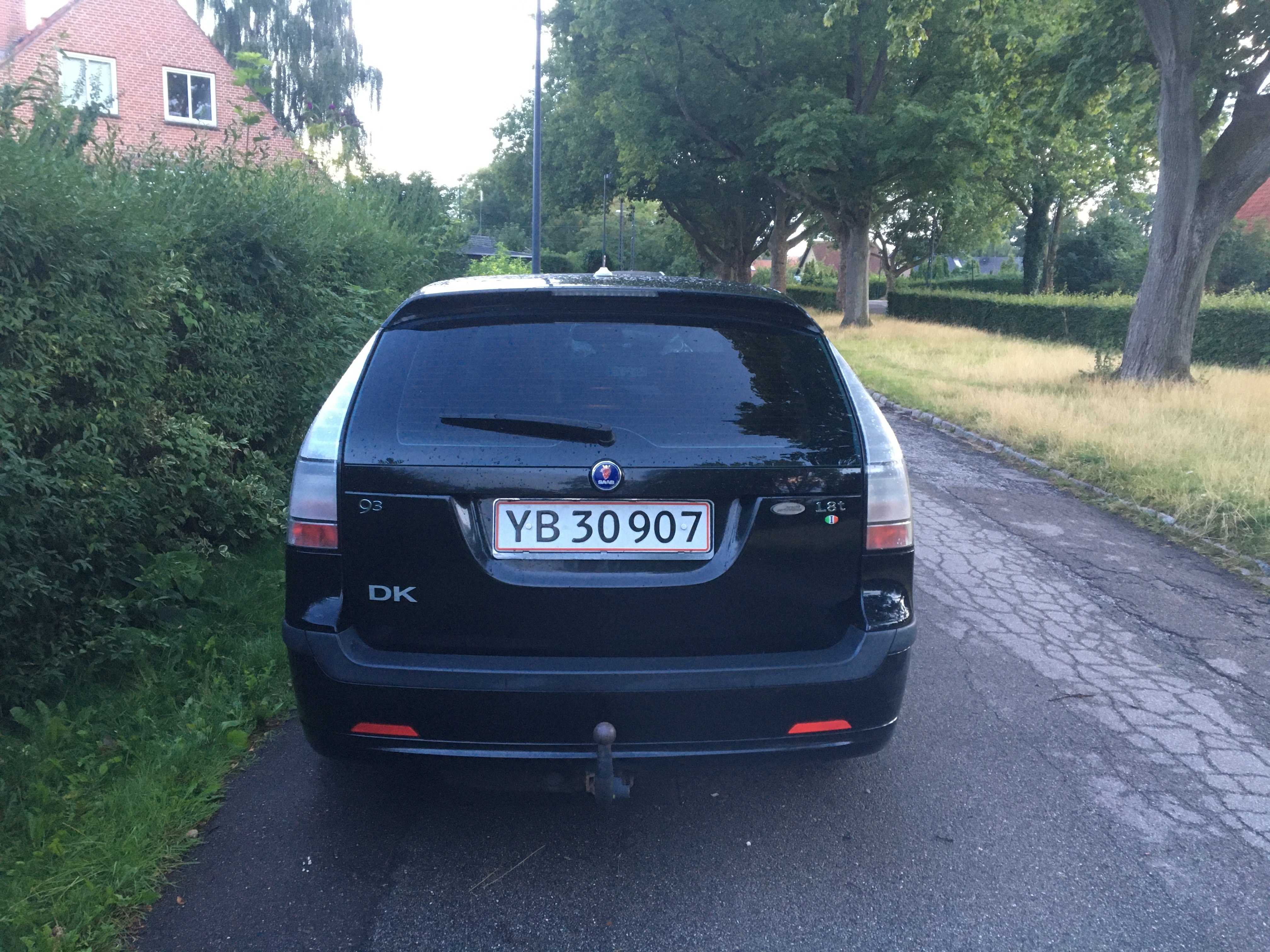Sort Saab 9-3 fra 2006