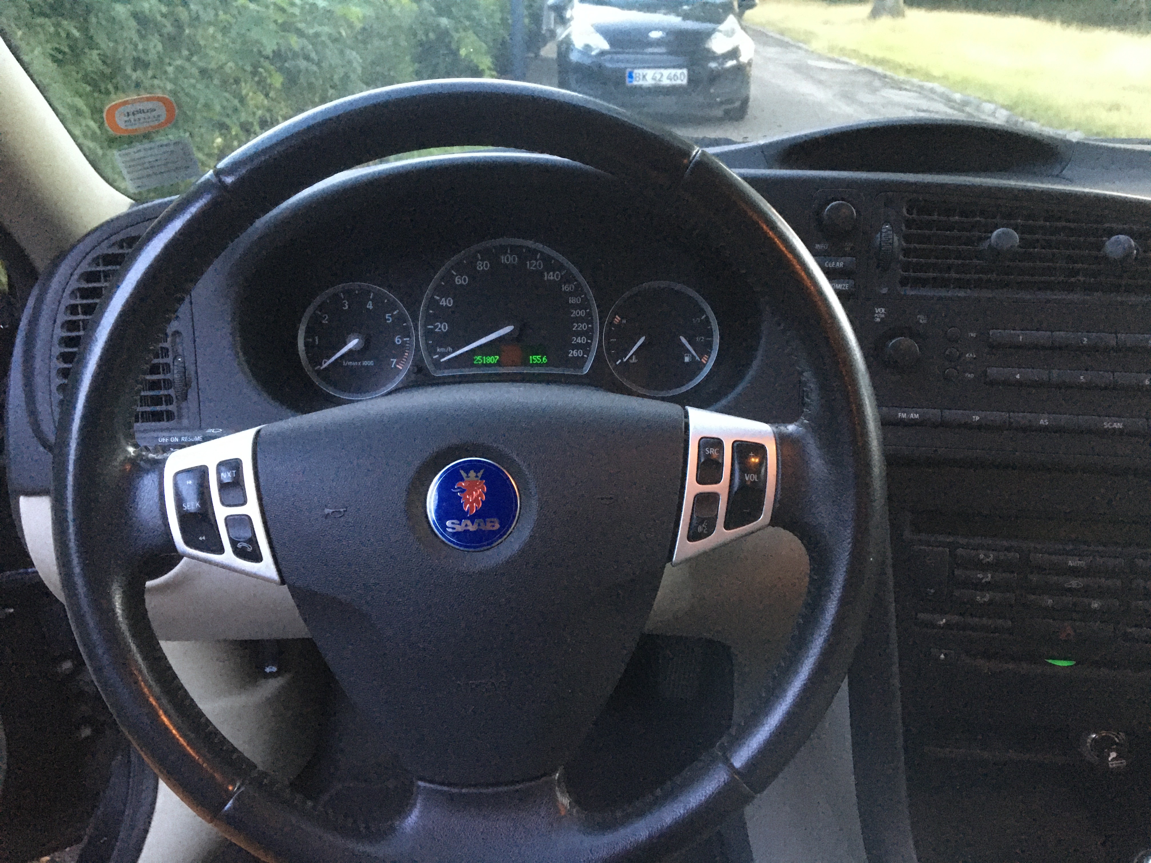 Sort Saab 9-3 fra 2006