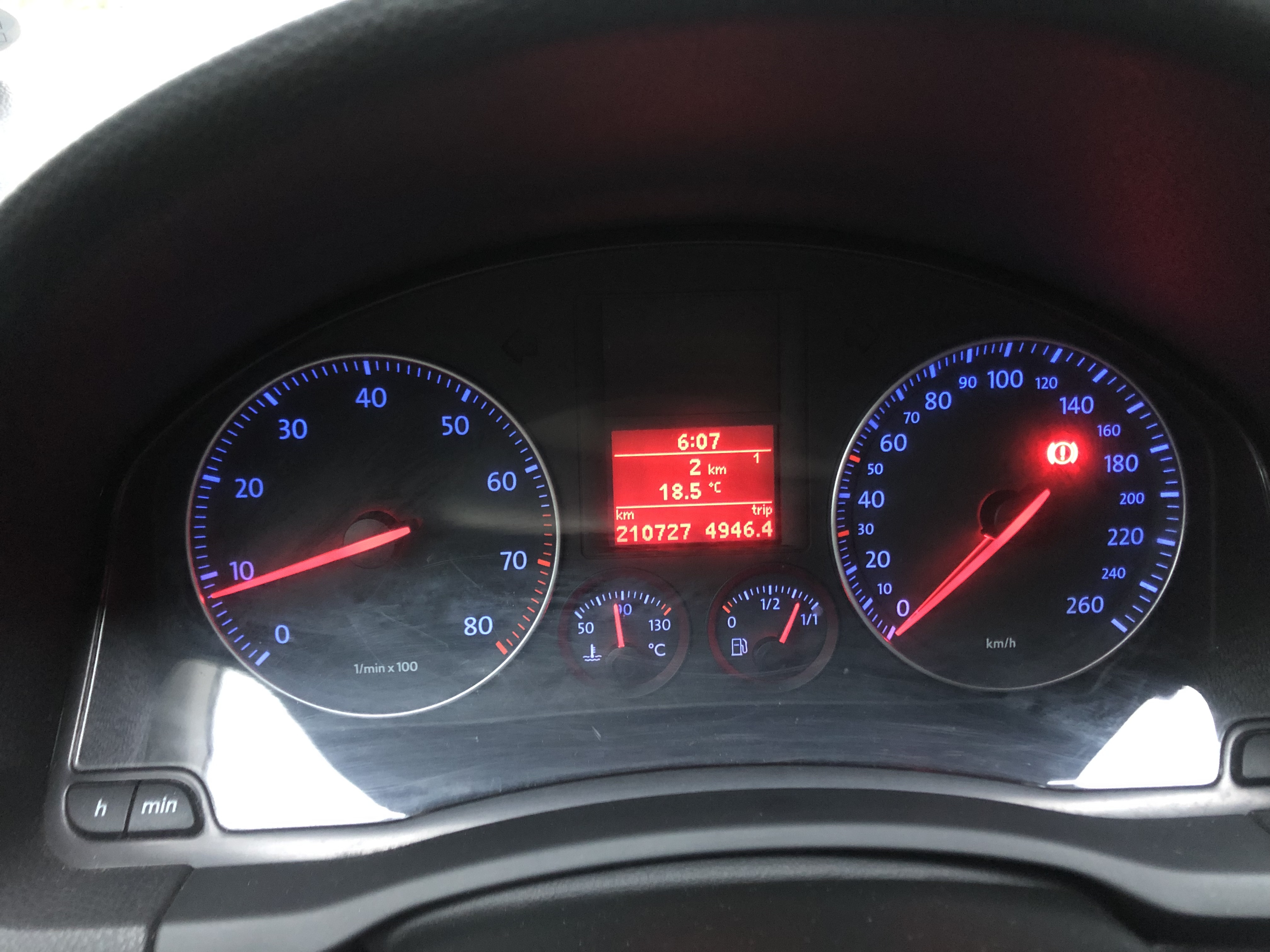 Sølv VW Golf V fra 2006