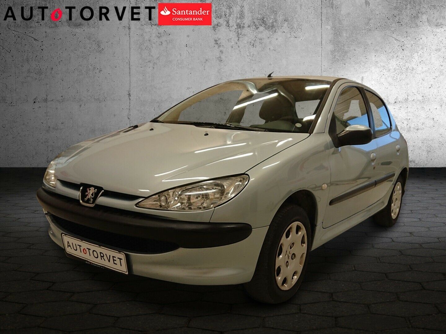 Blå Peugeot 206 fra 2004