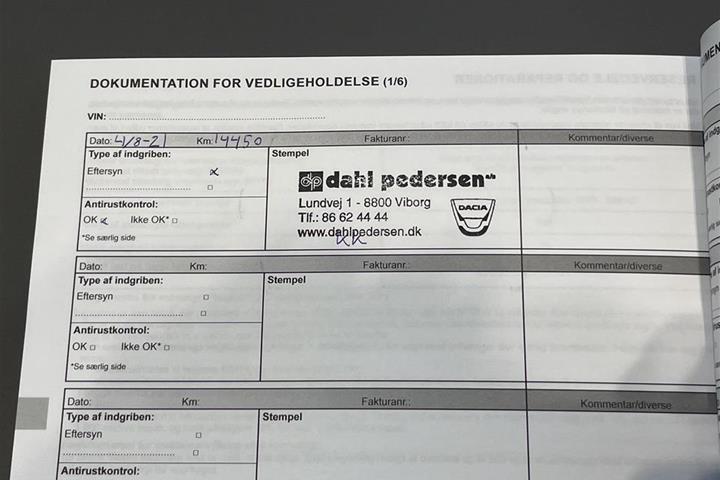 Rød Dacia Sandero fra 2020