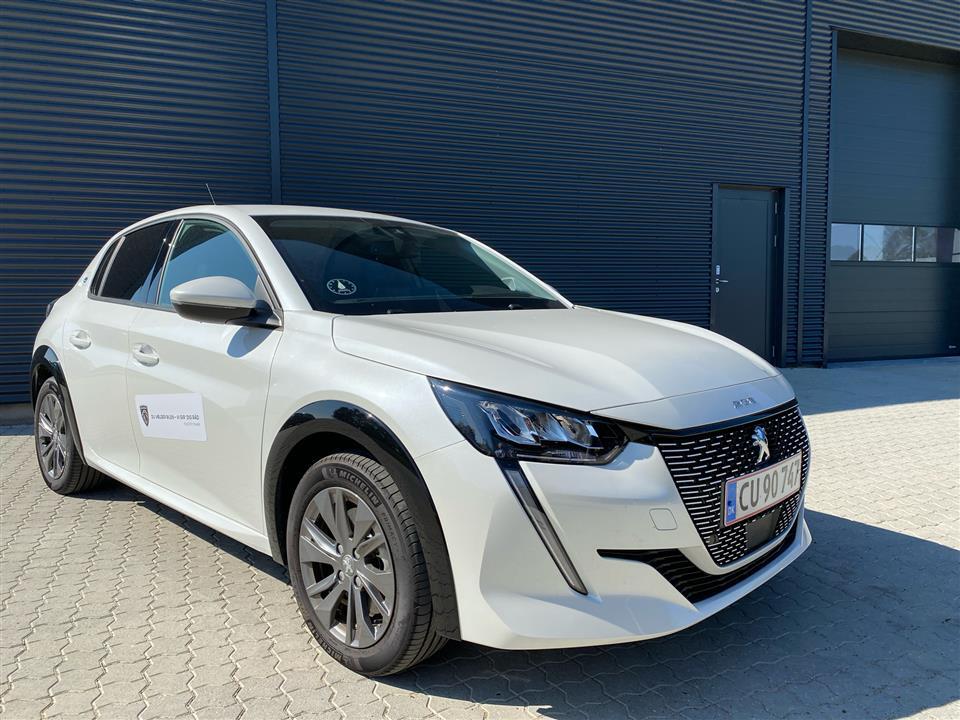 Hvid Peugeot e-208 fra 2020