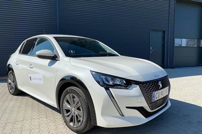 Hvid Peugeot e-208 fra 2020