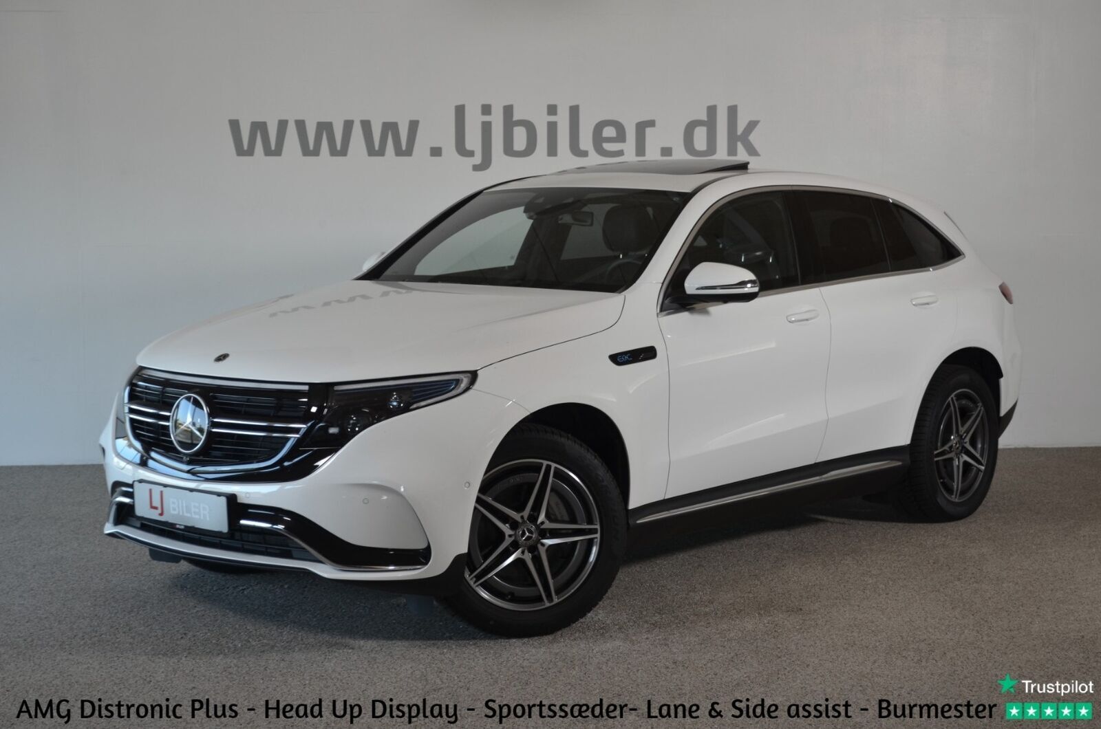 Hvid Mercedes EQC400 fra 2021