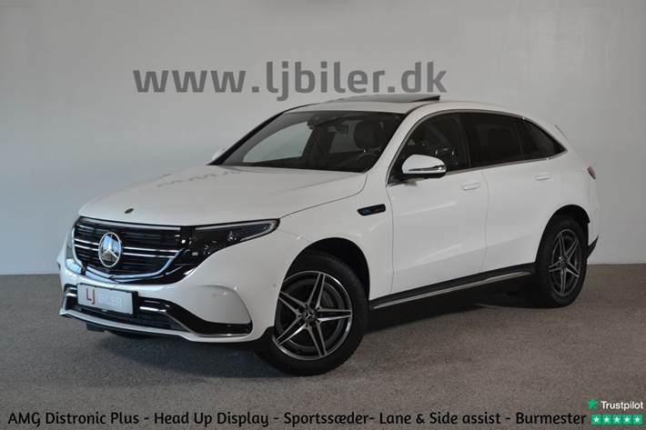 Hvid Mercedes EQC400 fra 2021