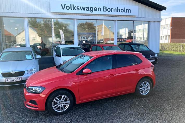 Rød VW Polo fra 2019