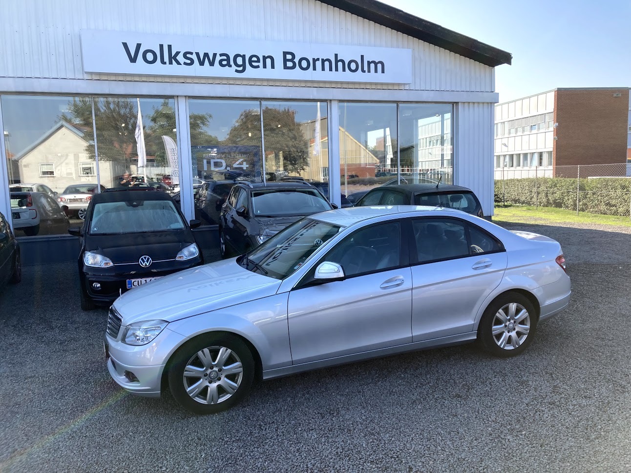 Sølv Mercedes C180 fra 2008