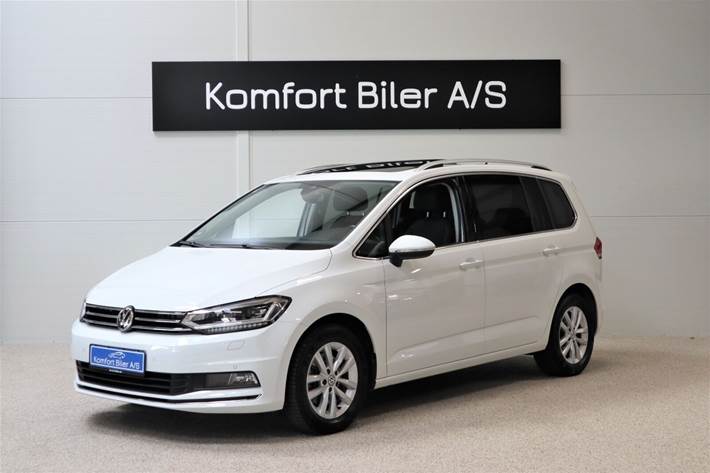 Hvid VW Touran fra 2018