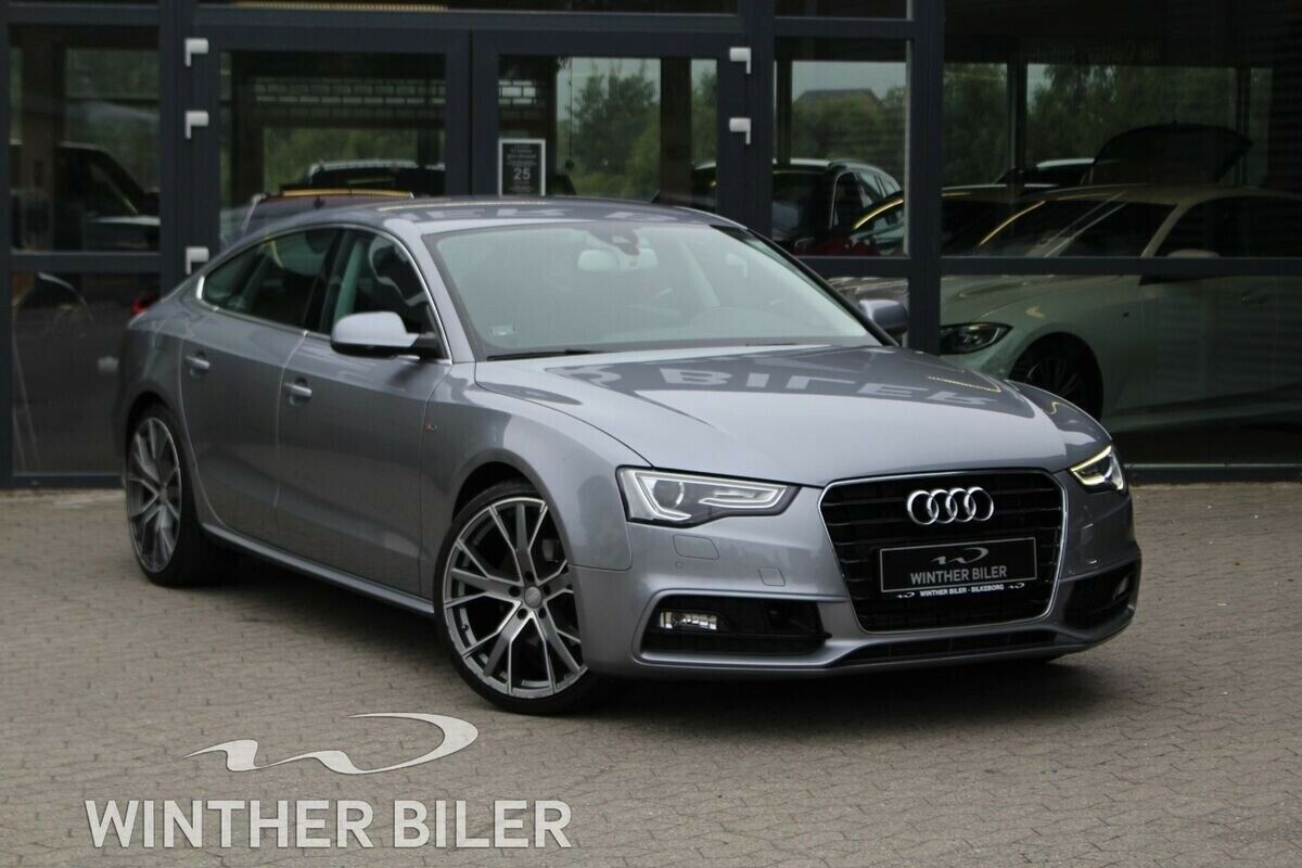 Grå Audi A5 fra 2015