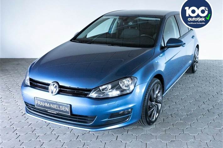 Blå VW Golf VII fra 2014