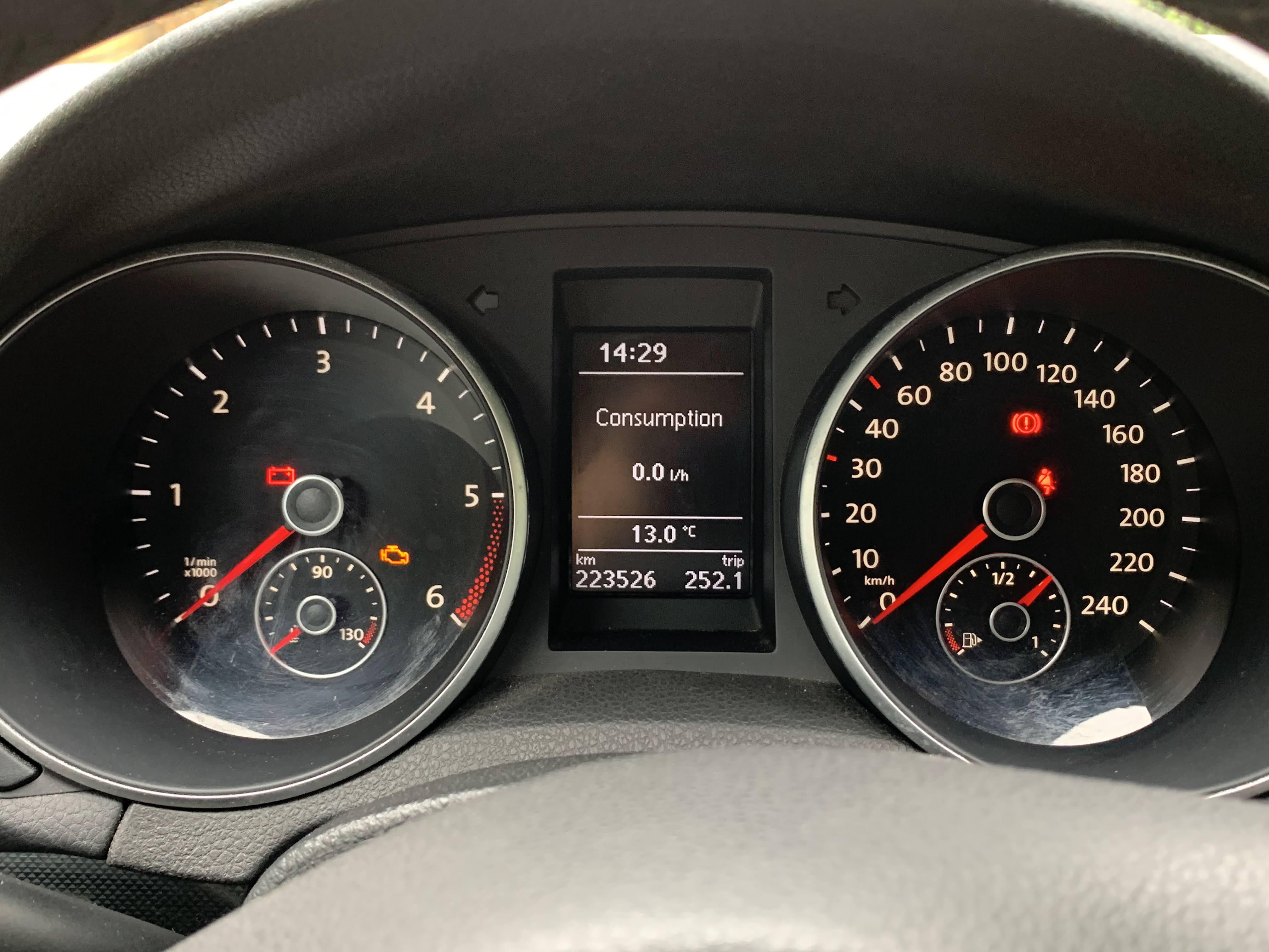 Sølv VW Golf VI fra 2011